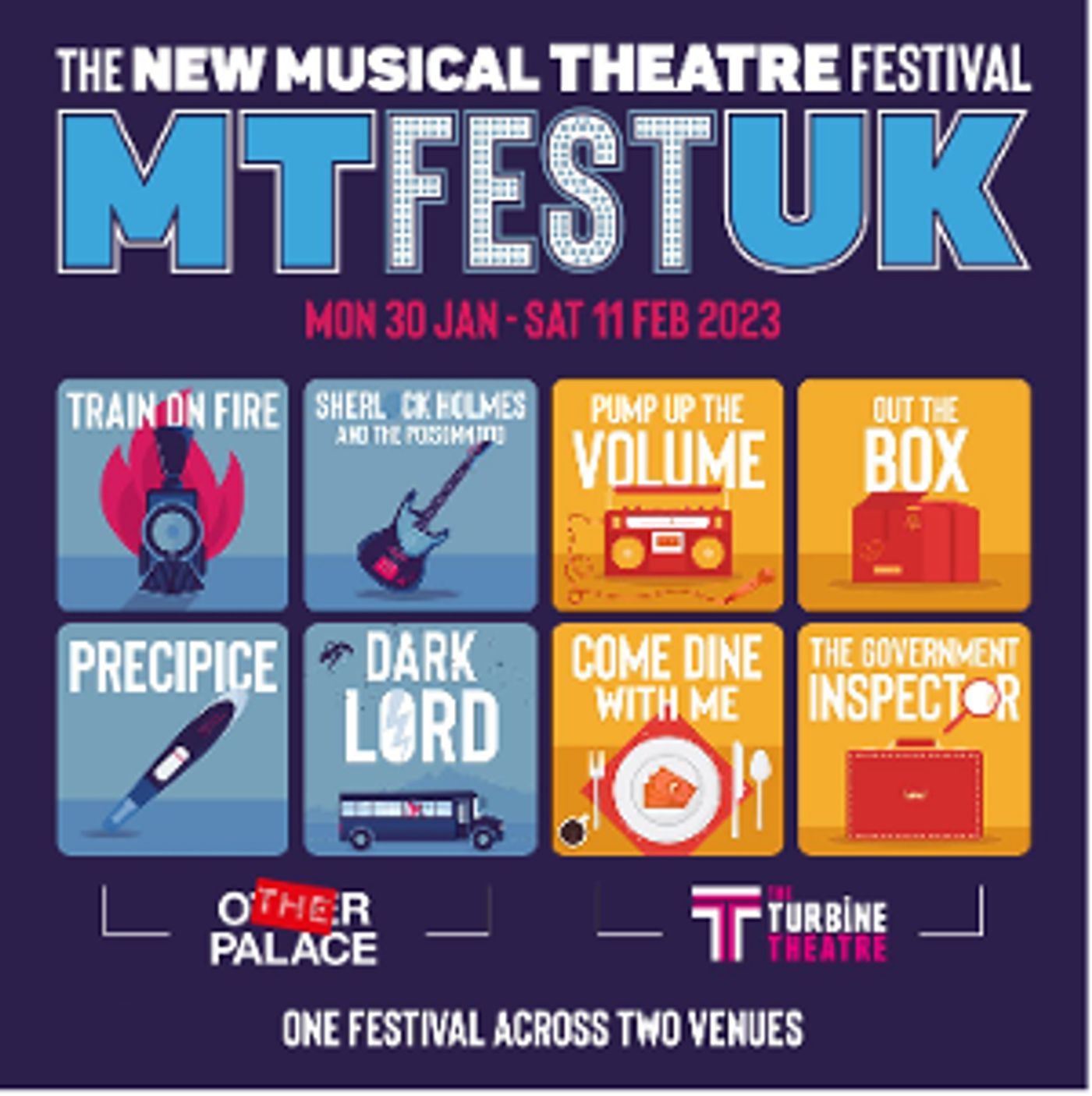 The Other Palace and The Turbine Theatre Announce The MTFest 2023 Programme, EUGENIUS At The Turbine and HEATHERS Extension  Image