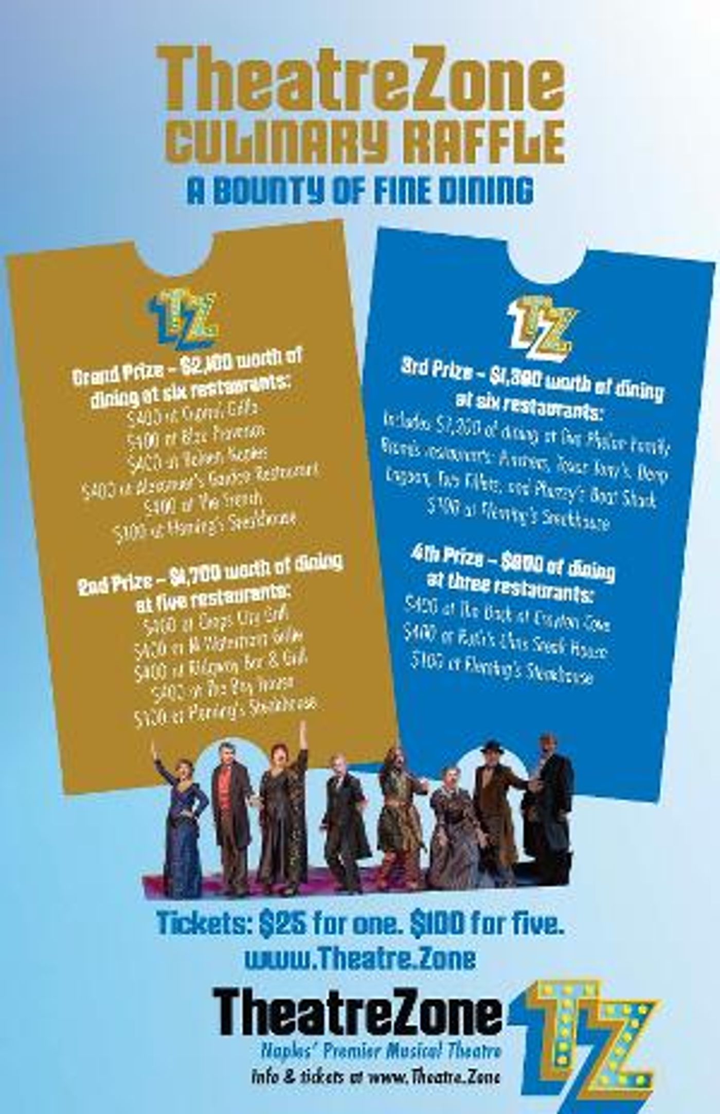 TheatreZone's Culinary Raffle Features $6,000 In Fine Dining At 17 Restaurants  Image