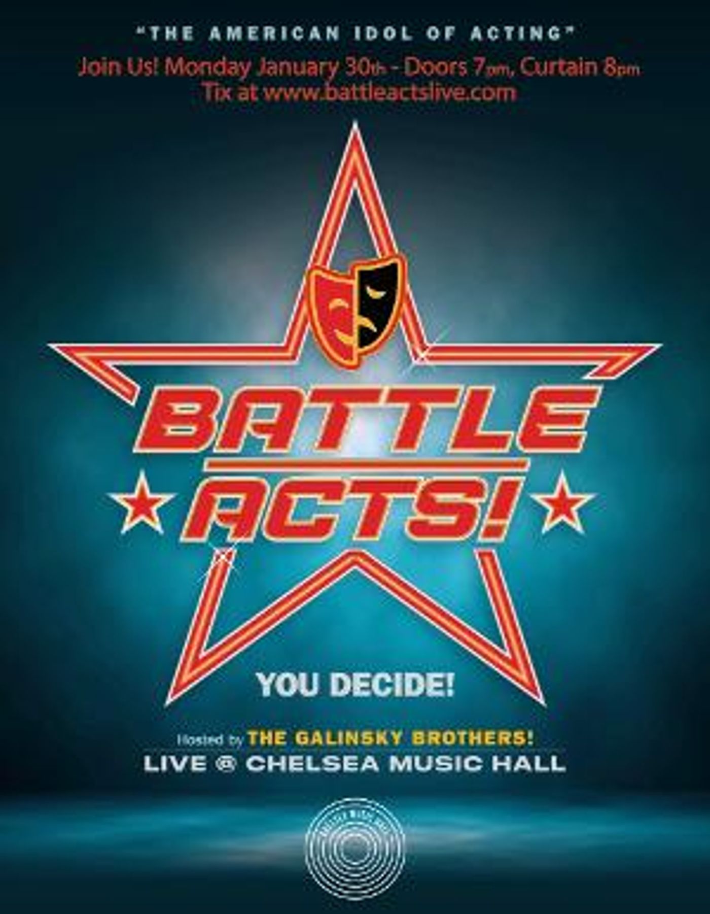BATTLE ACTS Monthly Acting Competition and Show Will Open At Chelsea Music Hall  Image