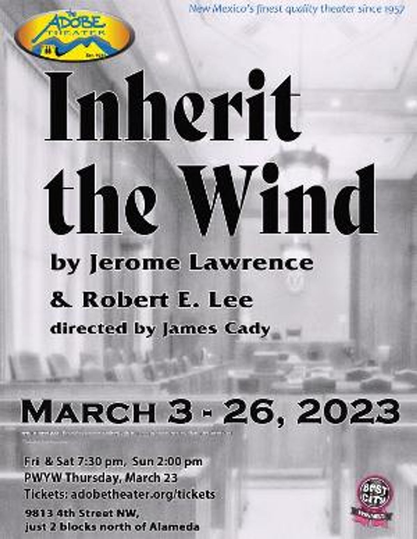 The Adobe Theater to Present INHERIT THE WIND in March  Image