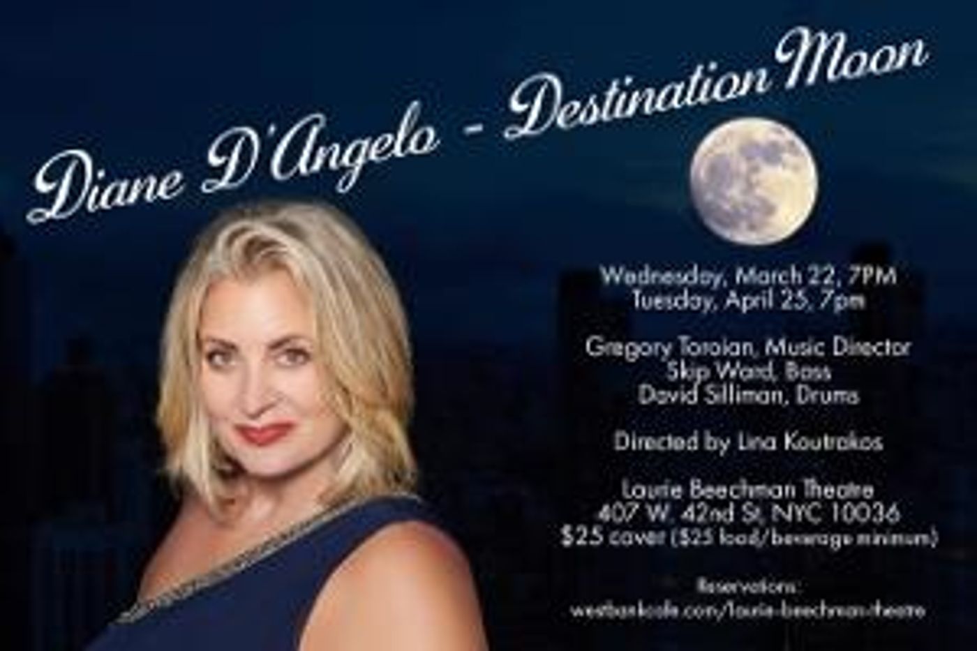 Diane D'Angelo Comes to The Laurie Beechman in DESTINATION MOON  Image