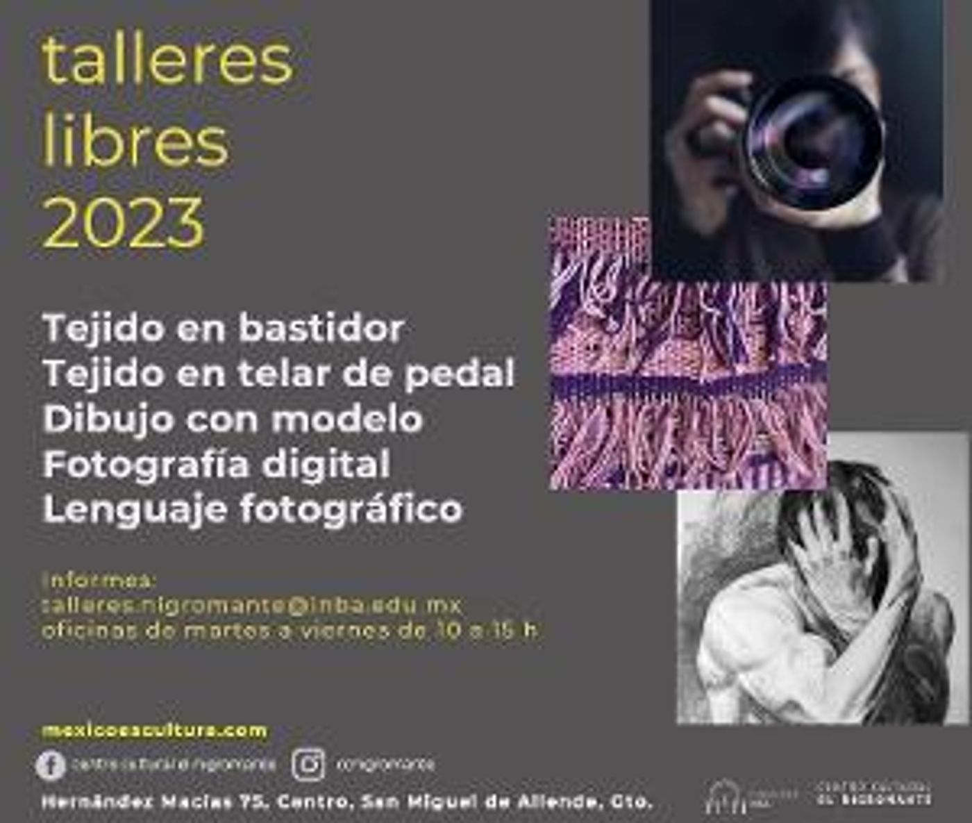 Niñas, Niños, Jóvenes Y Adultos Podrán Participar En Los Talleres Que Impartirá El Centro Cultural El Nigromante  Image