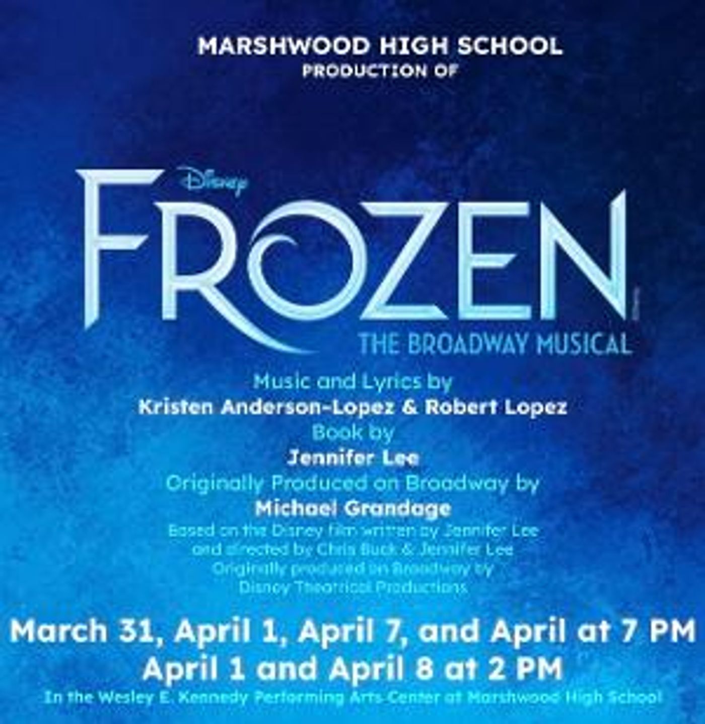 Marshwood High School Presents Disney's FROZEN  Image