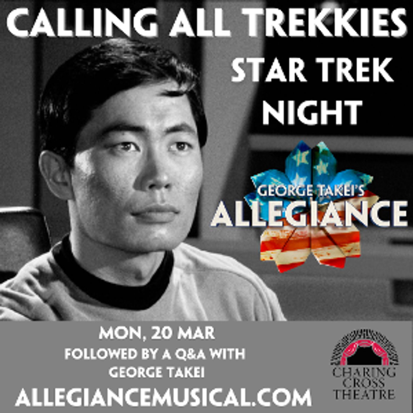 George Takei Will Host a STAR TREK Night in Conjunction With ALLEGIANCE in London  Image