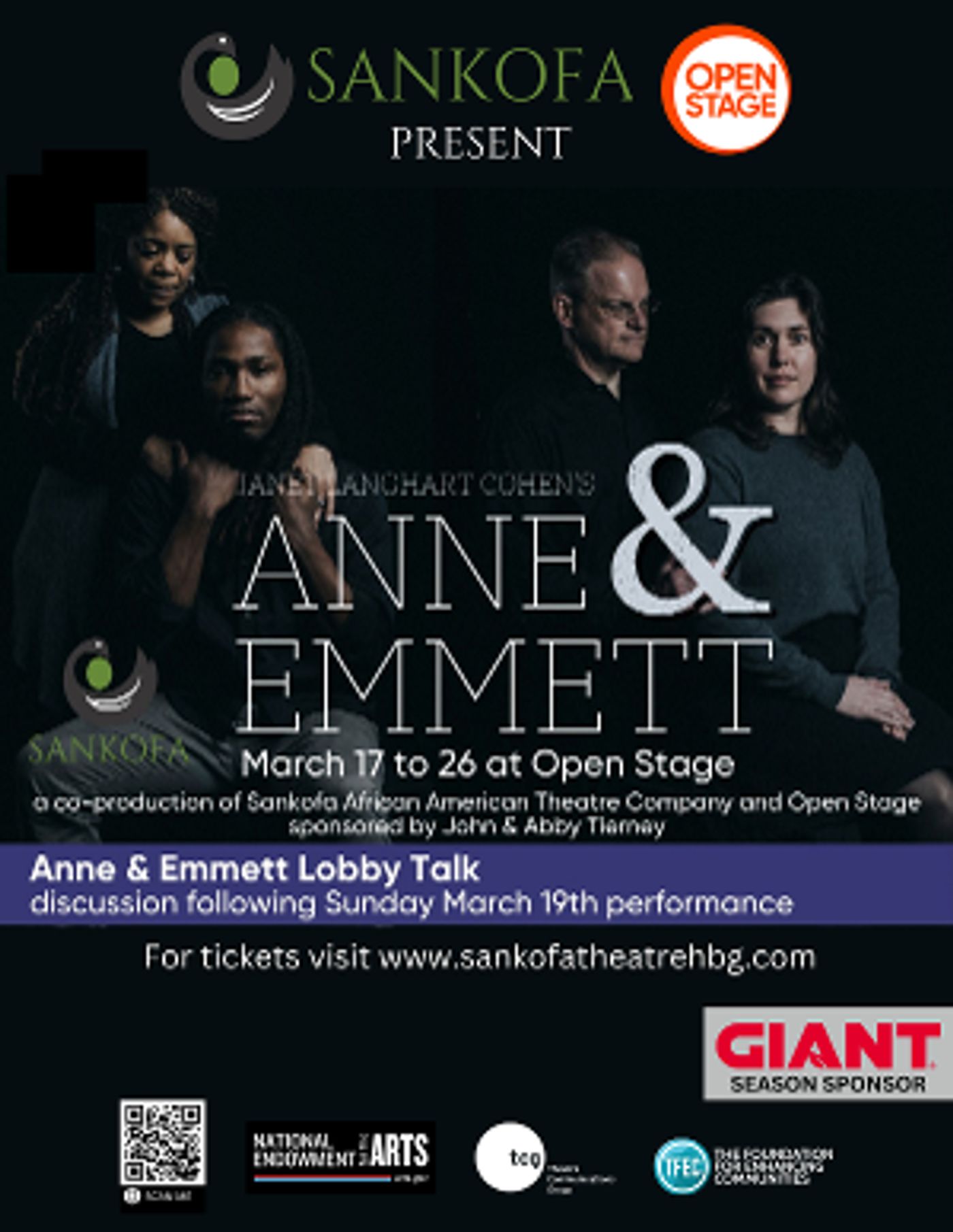 ANNE & EMMETT Opens This Week at Open Stage's Capital BlueCross Main Stage Theatre  Image