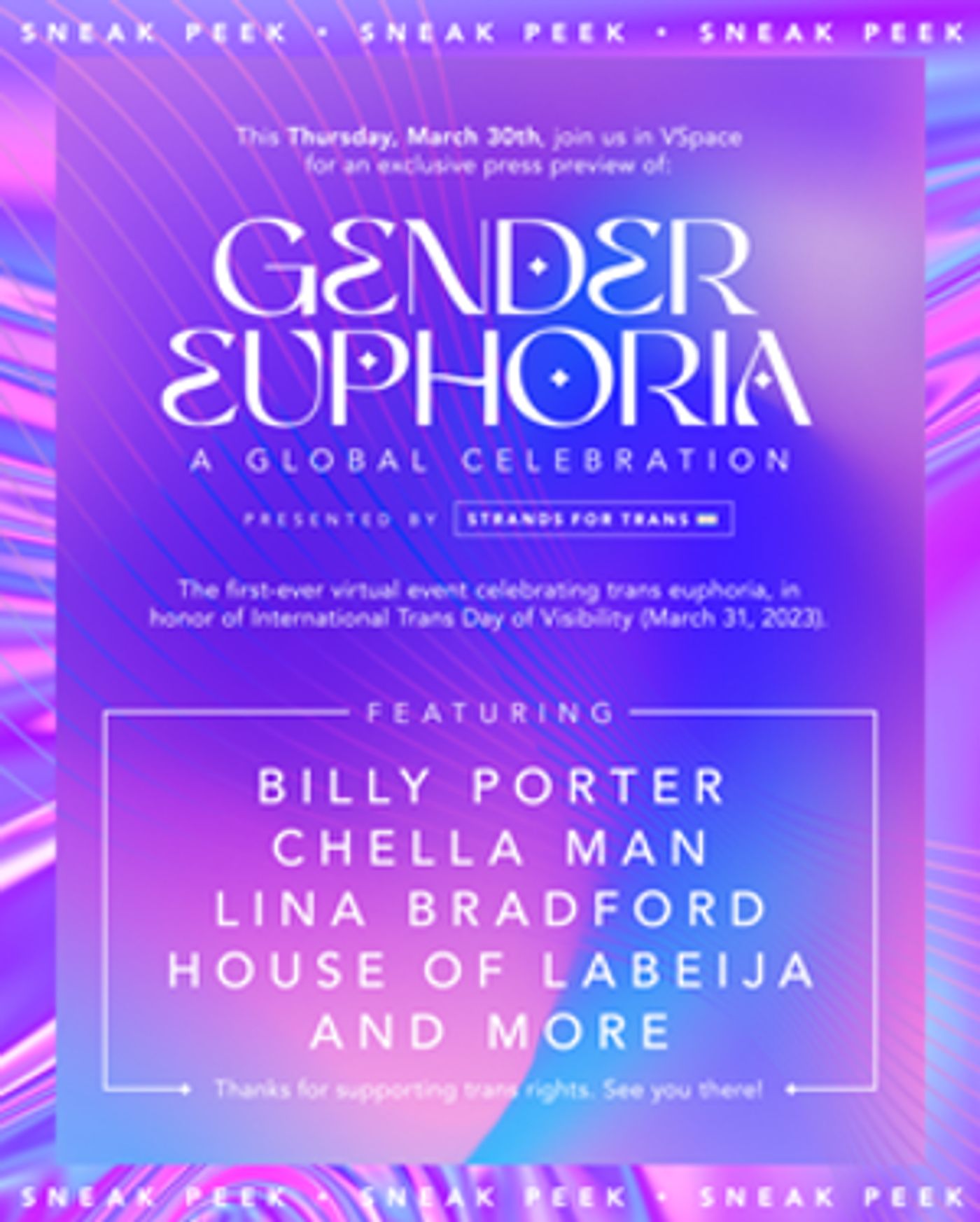 Strands For Trans & The Phluid Project Celebrate International Trans Day Of Visibility With GENDER EUPHORIA  Image