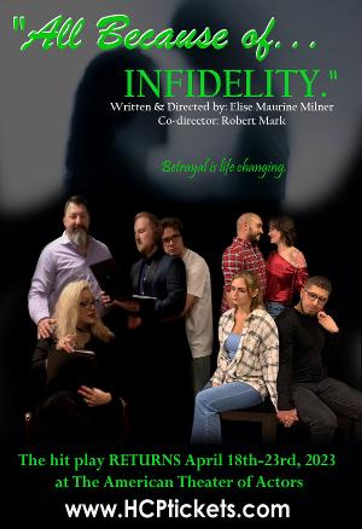 ALL BECAUSE OF INFIDELITY Comes to Sargent Theater at The American Theater of Actors  Image