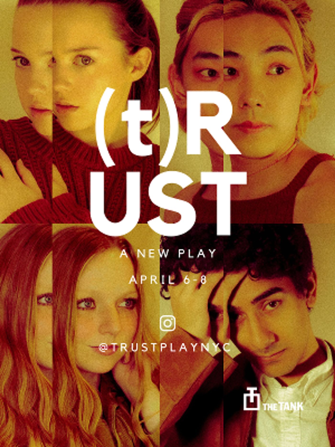 New York Premiere of (t)RUST: A NEW PLAY Opens in April  Image