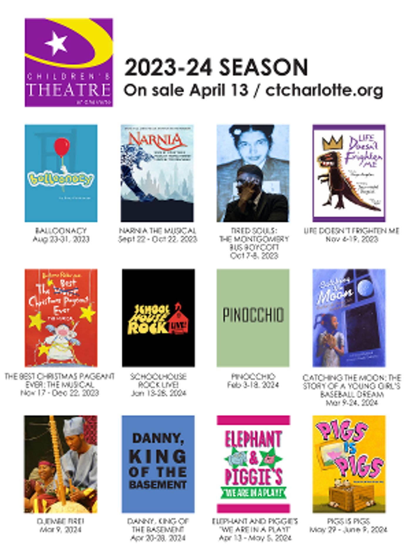 Children's Theatre Of Charlotte Announces 2023-24 Season  Image