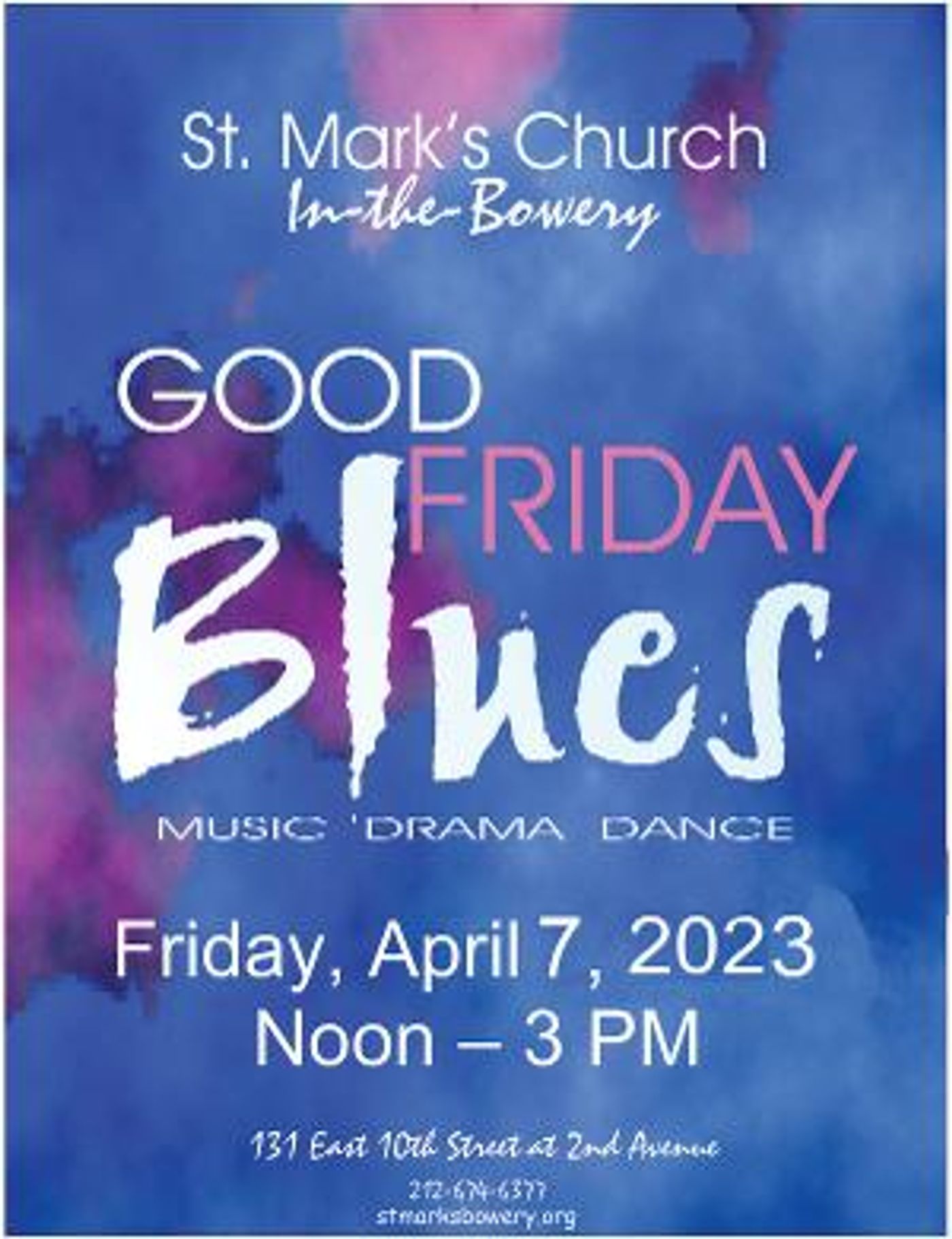 People of All Faiths Welcome to St. Mark's Church In-The-Bowery's GOOD FRIDAY BLUES Service  Image