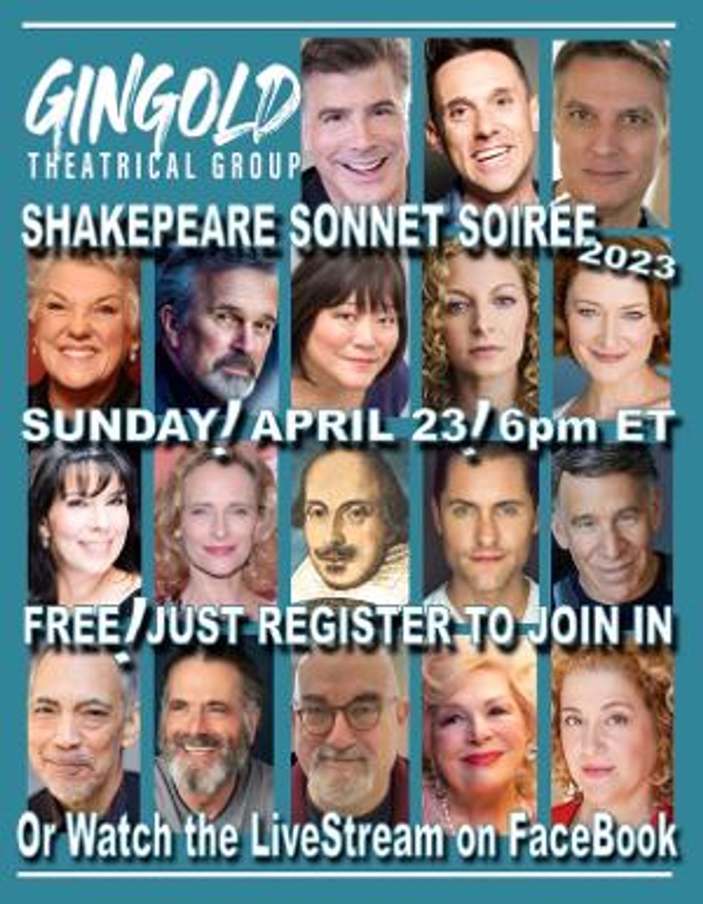 Gingold Theatrical Group Presents SHAKESPEARE SONNET SOIREE This Month  Image