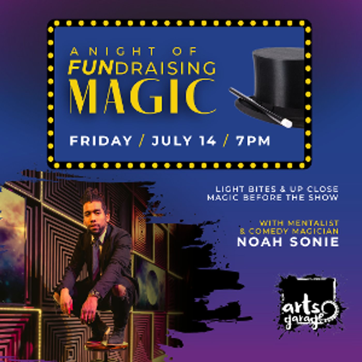 Arts Garage Will Host 'A Night Of Fundraising Magic' In July  Image