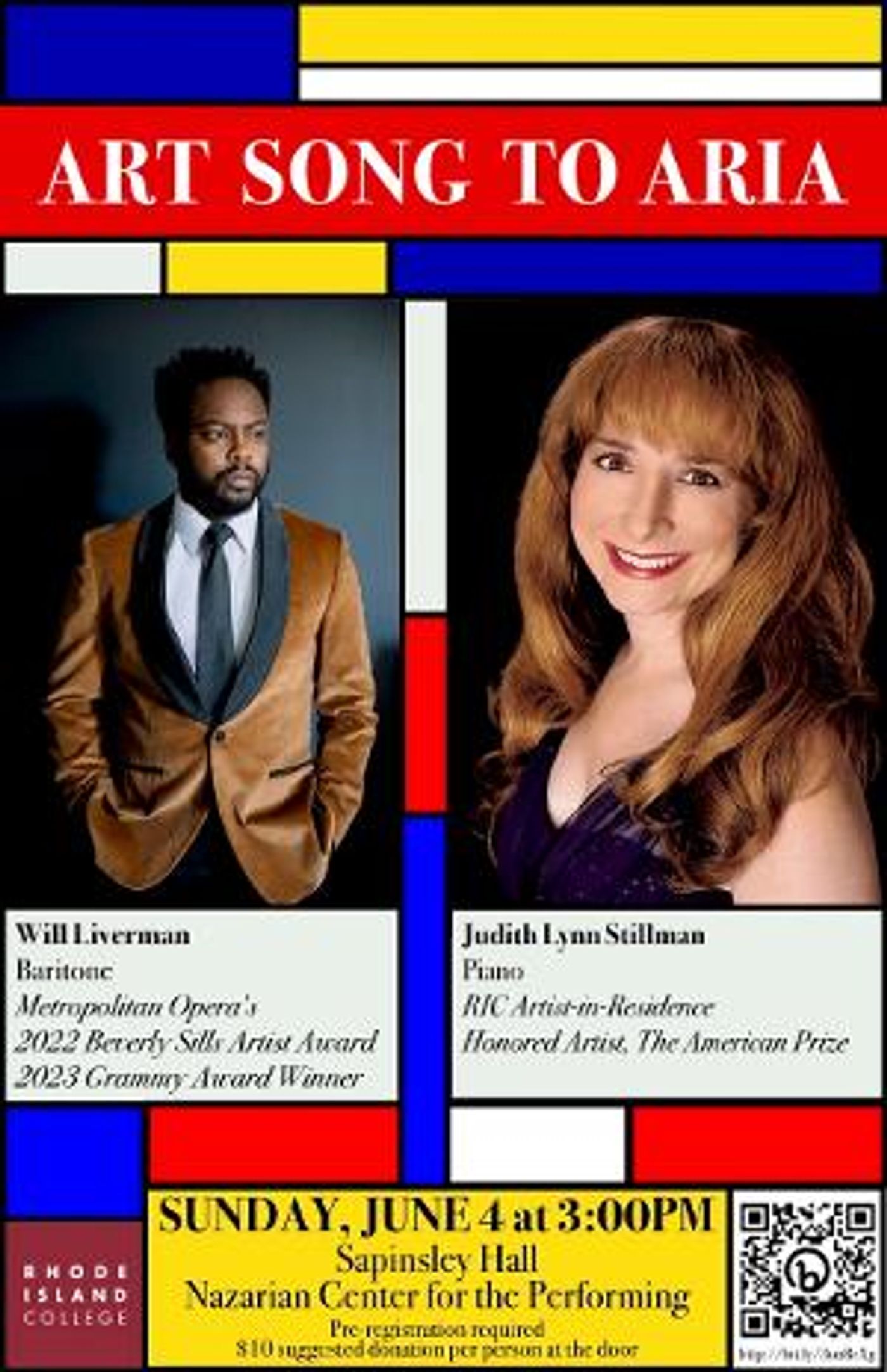 Judith Lynn Stillman to Join Met Opera Baritone Will Liverman in Rhode Island Debut  Image