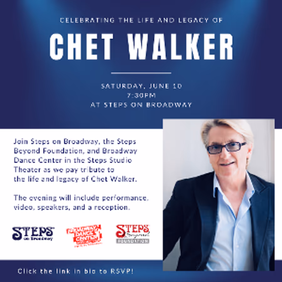 NY Dance Community Gathers To Honor Choreographer Chet Walker With Evening Of Performance And Tribute, June 10 Image
