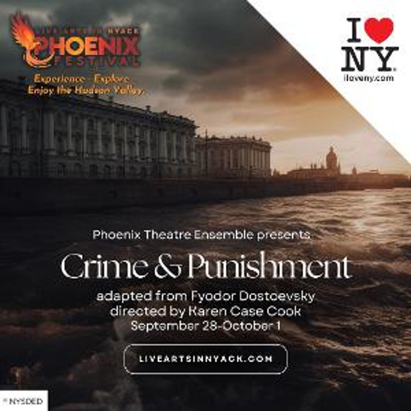 CRIME AND PUNISHMENT Set To Kickoff Of Second Annual Phoenix Festival: Live Arts In Hudson Valley, September 28  Image