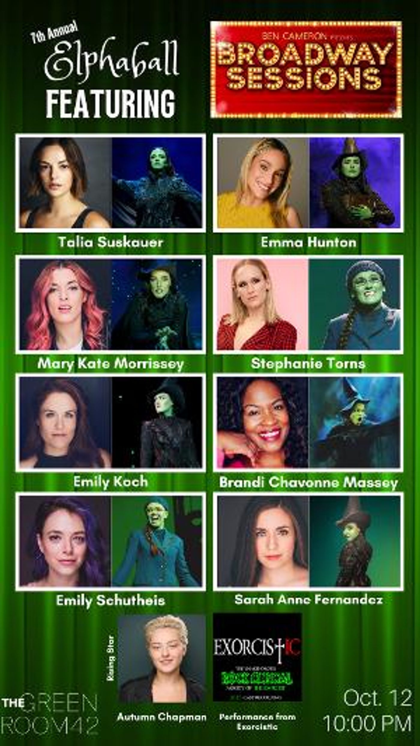 Former WICKED Stars Unite For Broadway Sessions Annual ELPHABALL, October 12  Image