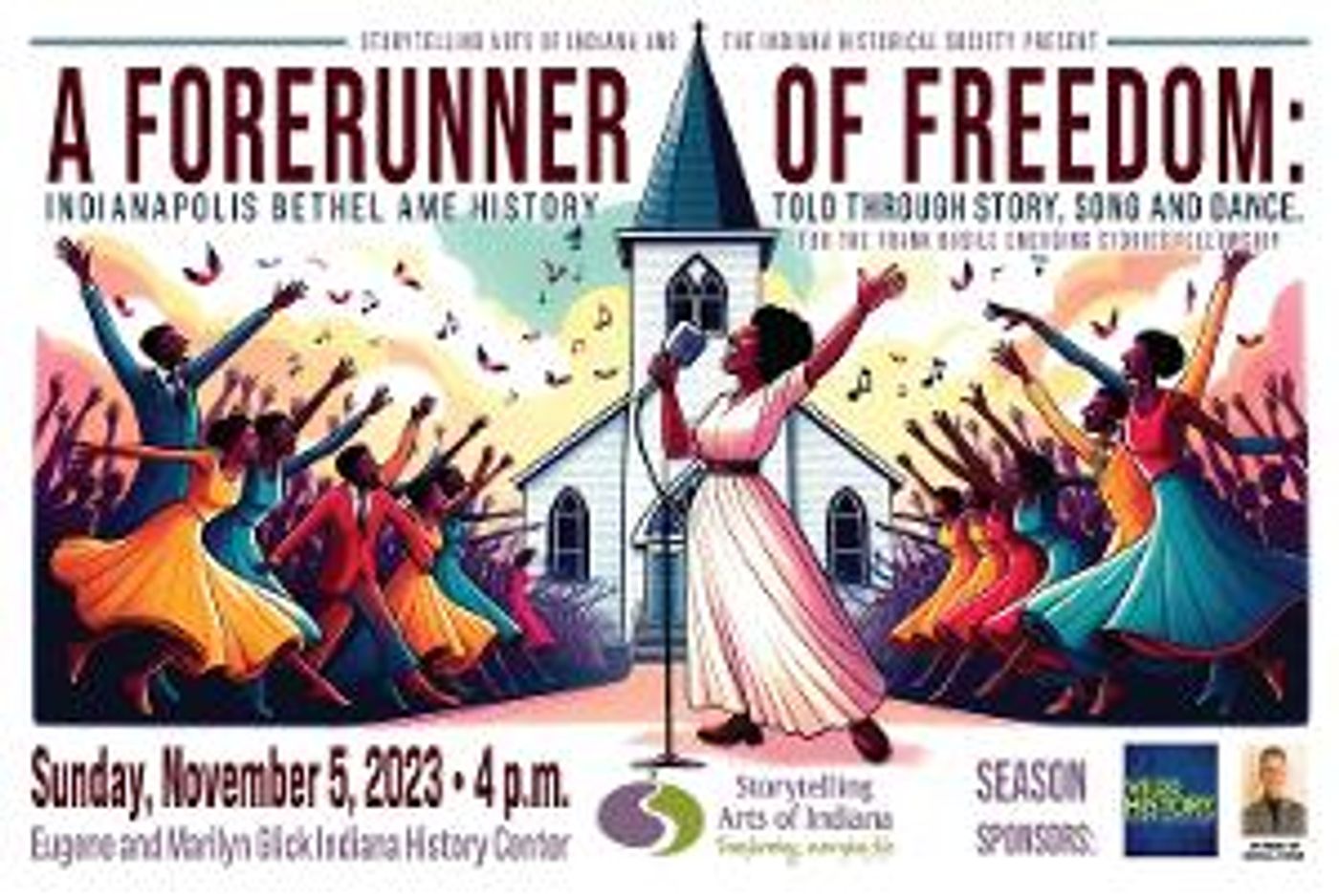 Frank Basile Presents Emerging Stories Premiere A FORERUNNER OF FREEDOM: INDIANAPOLIS BETHEL AMC HISTORY TOLD THROUGH STORY, SONG AND DANCE  Image