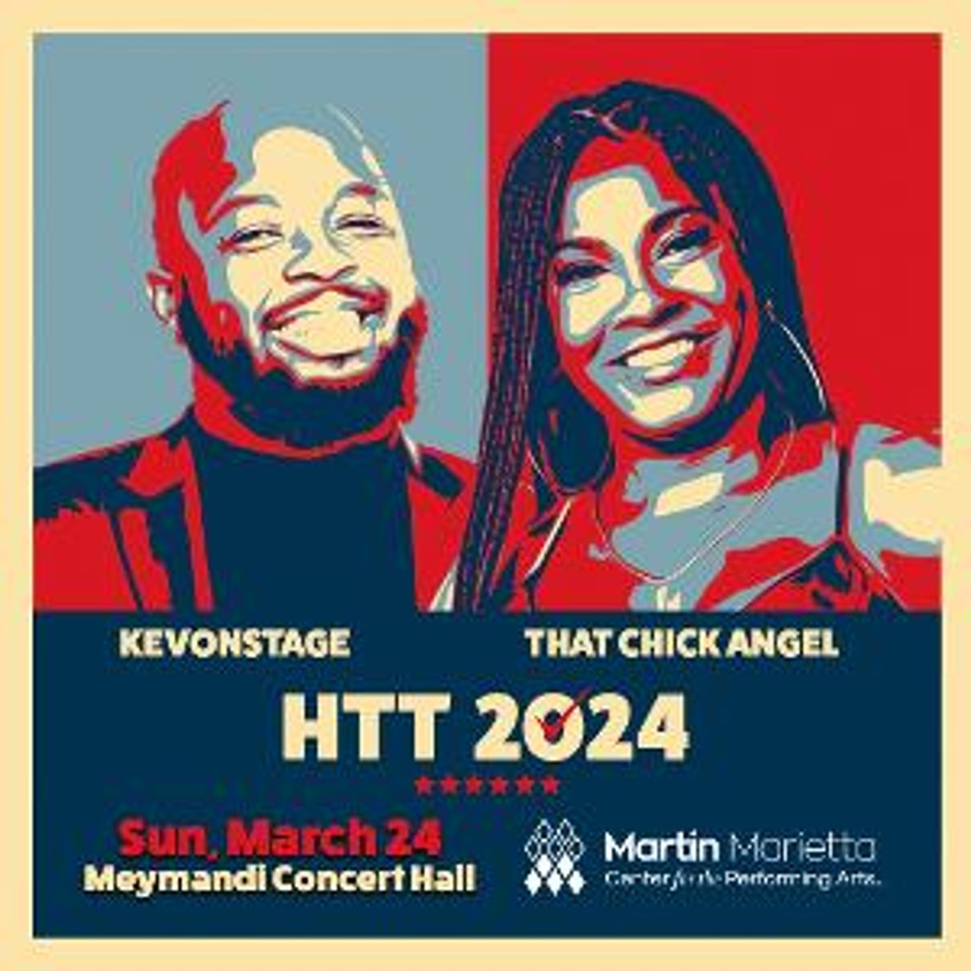 KevOnStage And That Chick Angel Bring HERE'S THE THING Tour To The Martin Marietta Center For The Performing Arts In March  Image