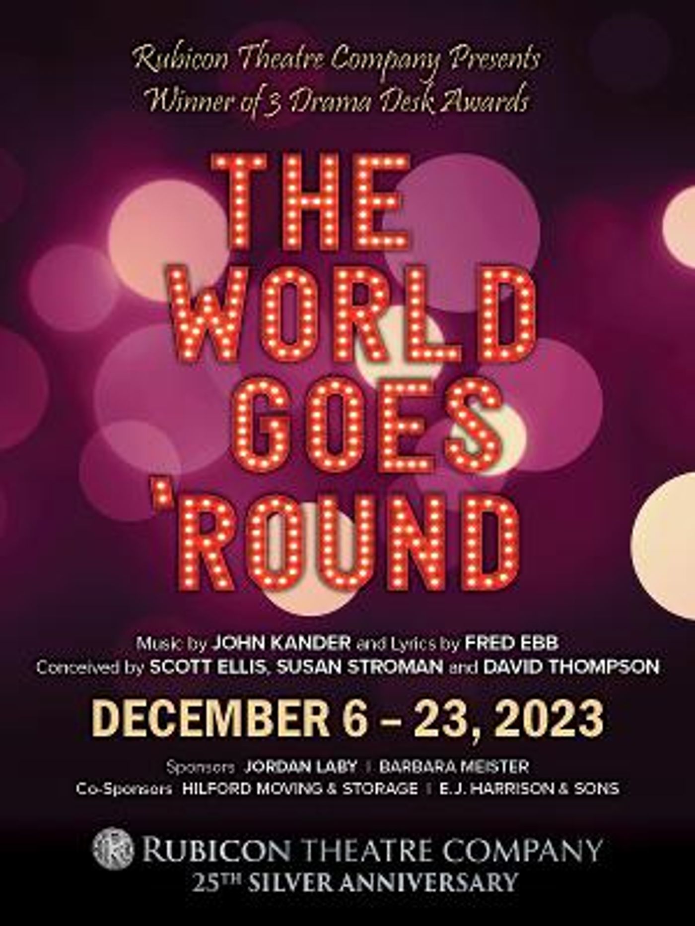 Rubicon Theatre Company to Present Kander & Ebb Musical Revue THE WORLD GOES 'ROUND Directed By Wren T. Brown  Image