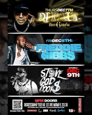Legends Only X Art Basel Weekend In Miami Featuring Freddie Gibbs, Three 6 Mafia's DJ Paul & Stove God Cooks  Image