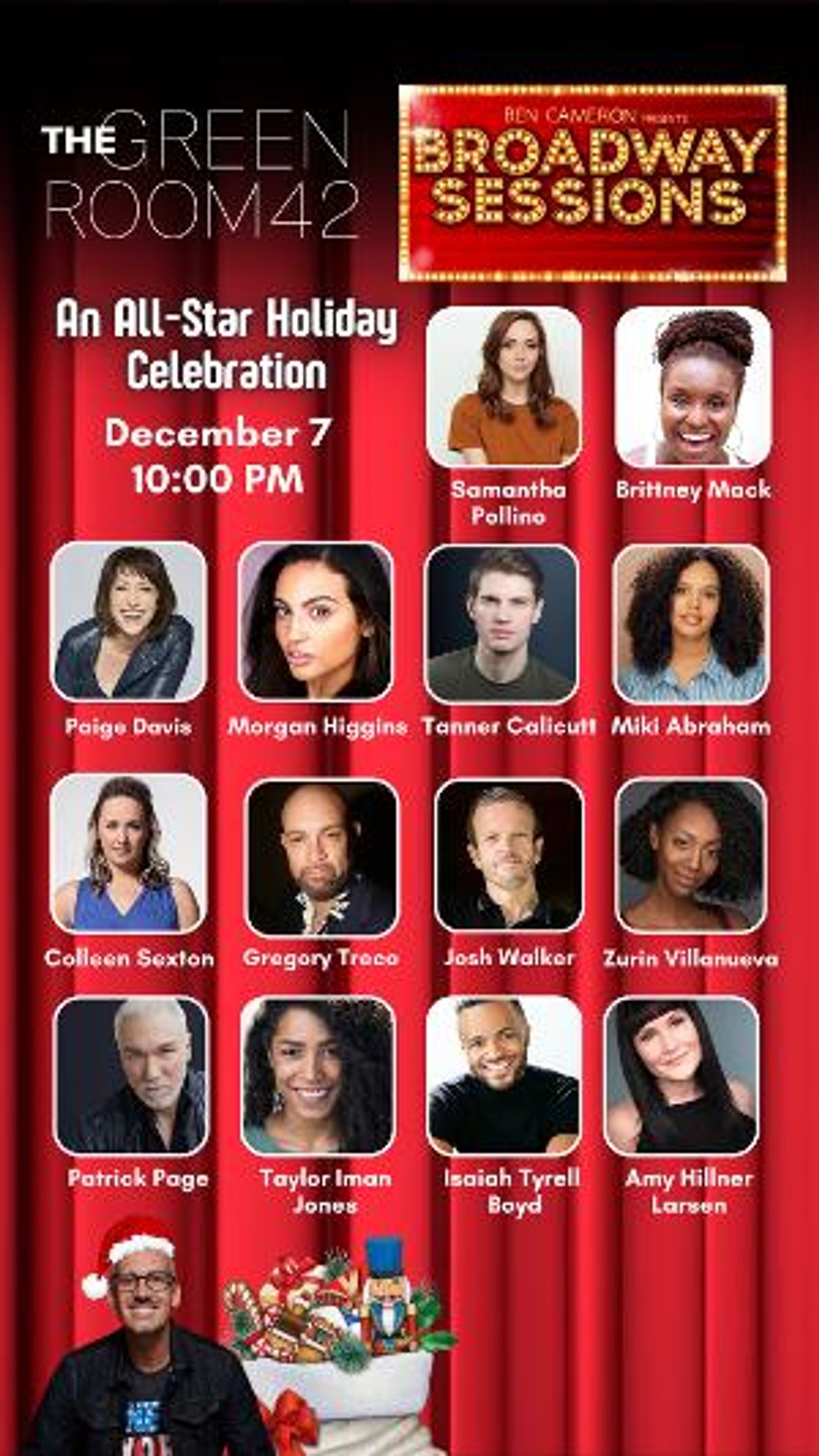 BROADWAY SESSIONS Annual All Star Holiday Show Returns With Patrick Page and More, December 7  Image