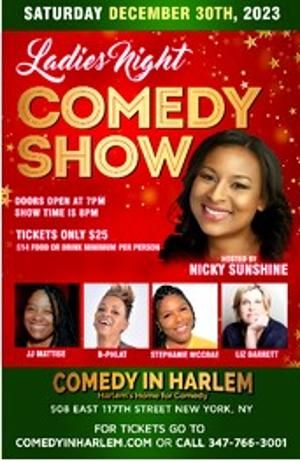 Comic Nicky Sunshine Hosts Ladies Night Showcase at Comedy in Harlem Next Week  Image