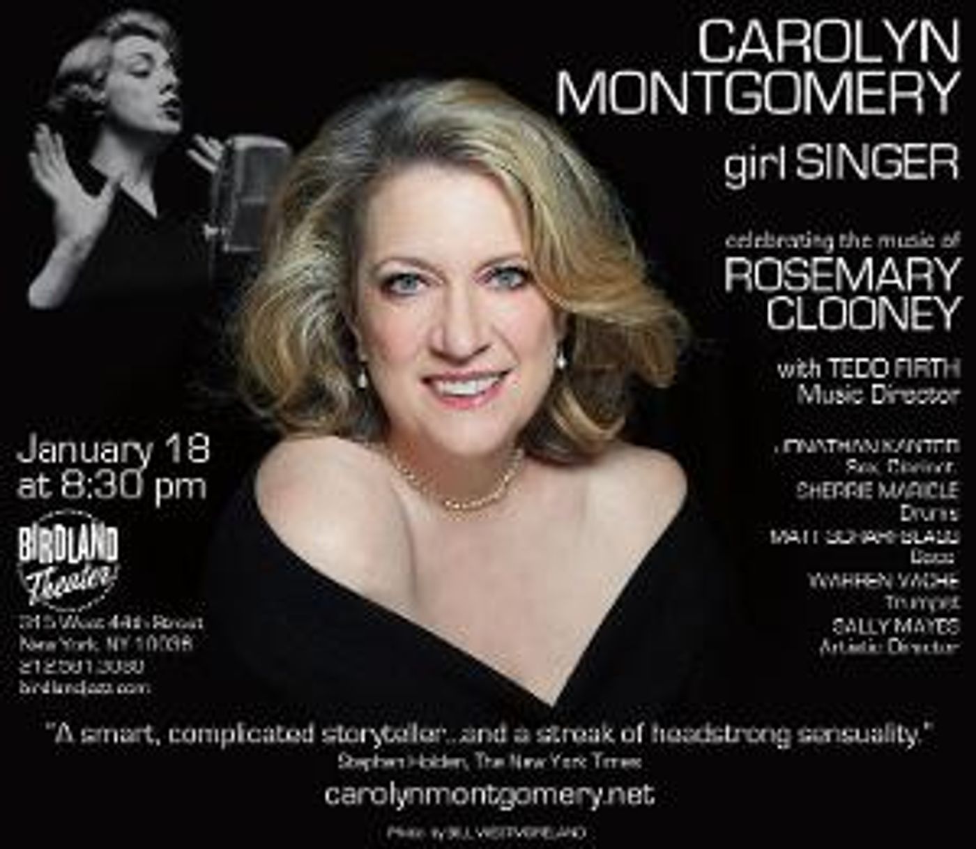 Carolyn Montgomery to Present Tribute to Rosemary Clooney at Birdland  Image