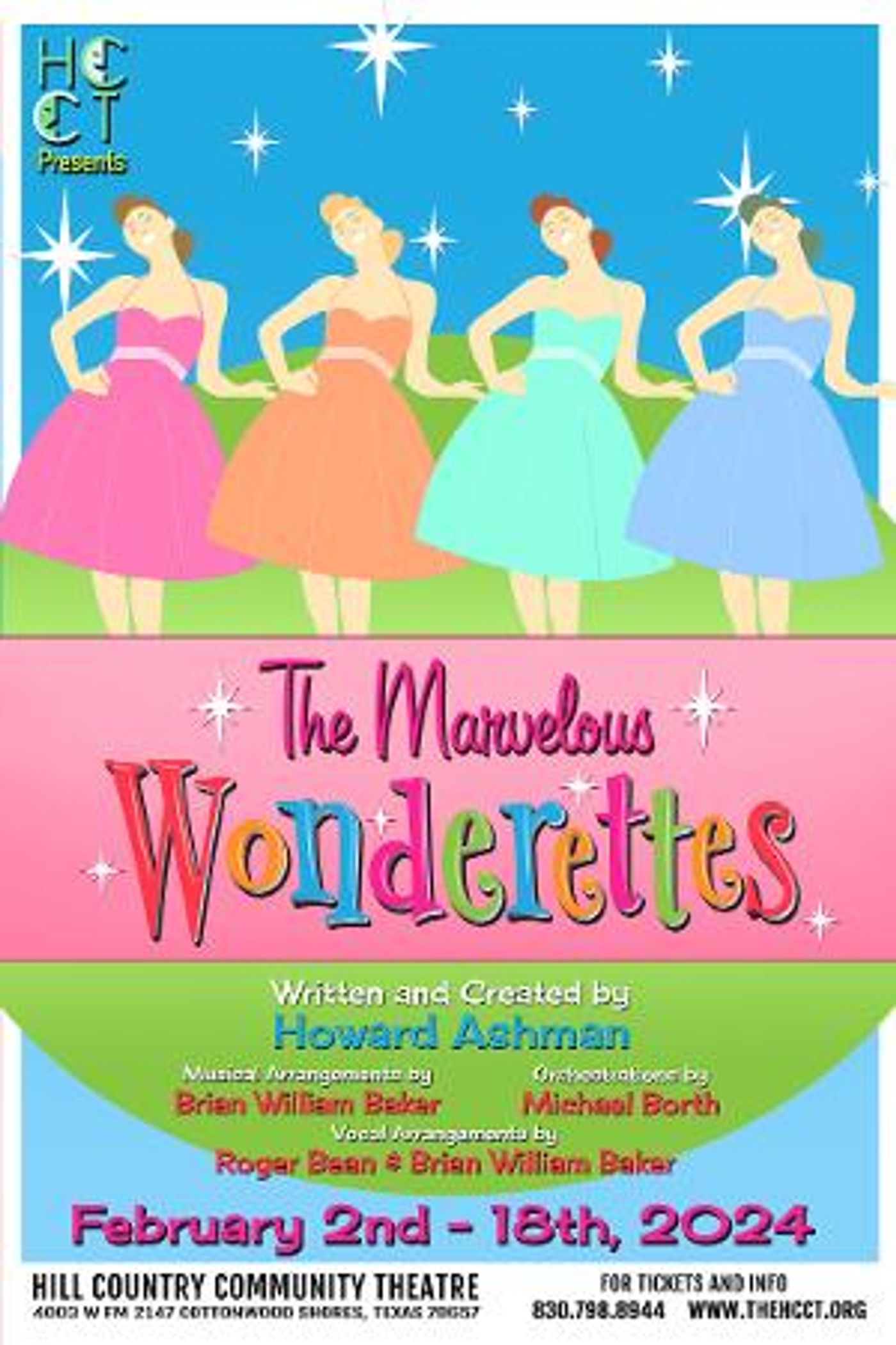 The Hill Country Community Theatre Presents THE MARVELOUS WONDERETTES With Opening Night Gala  Image