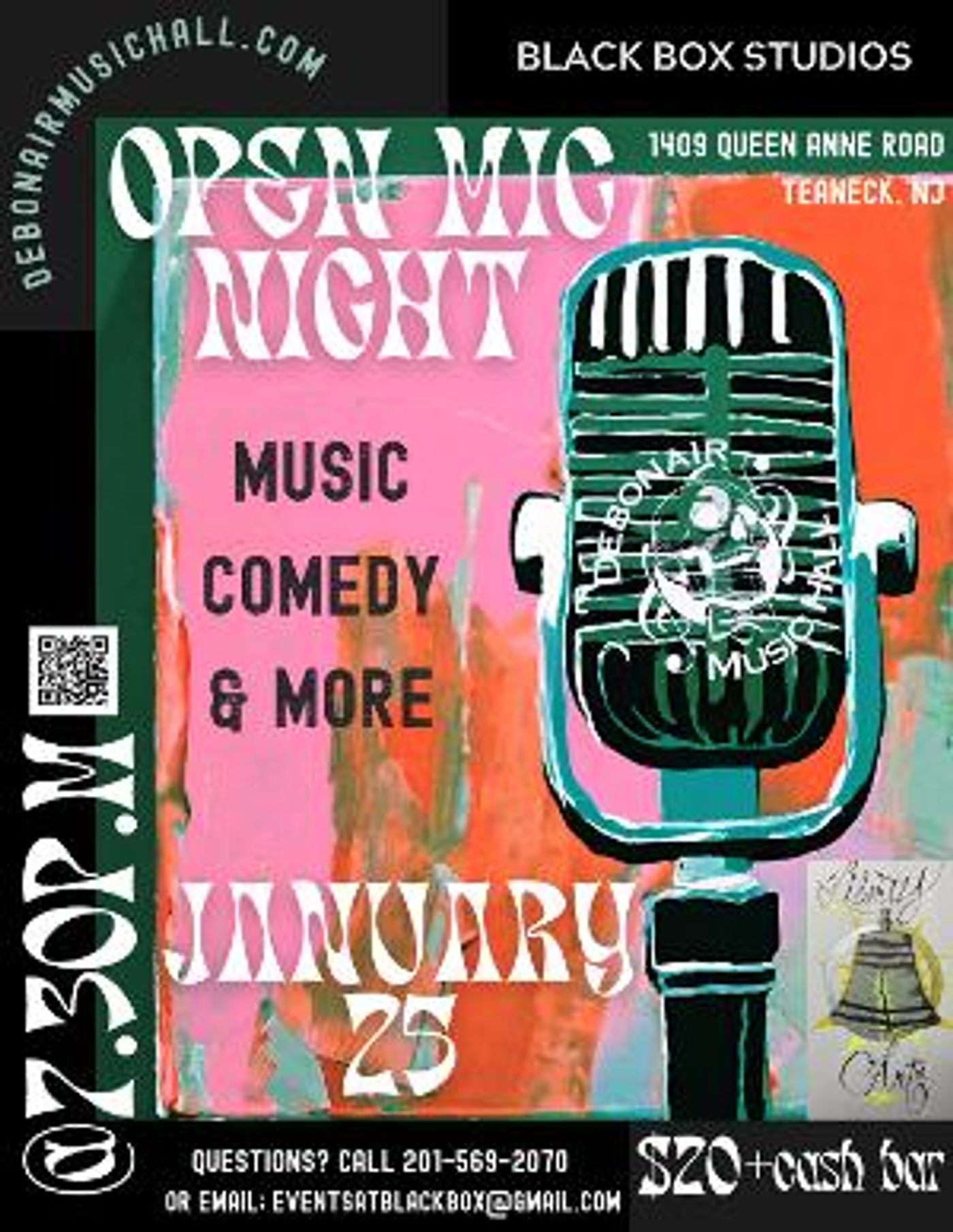 Join Black Box Studios and Liberty Arts for Open Mic Night at Debonair Music Hall  Image