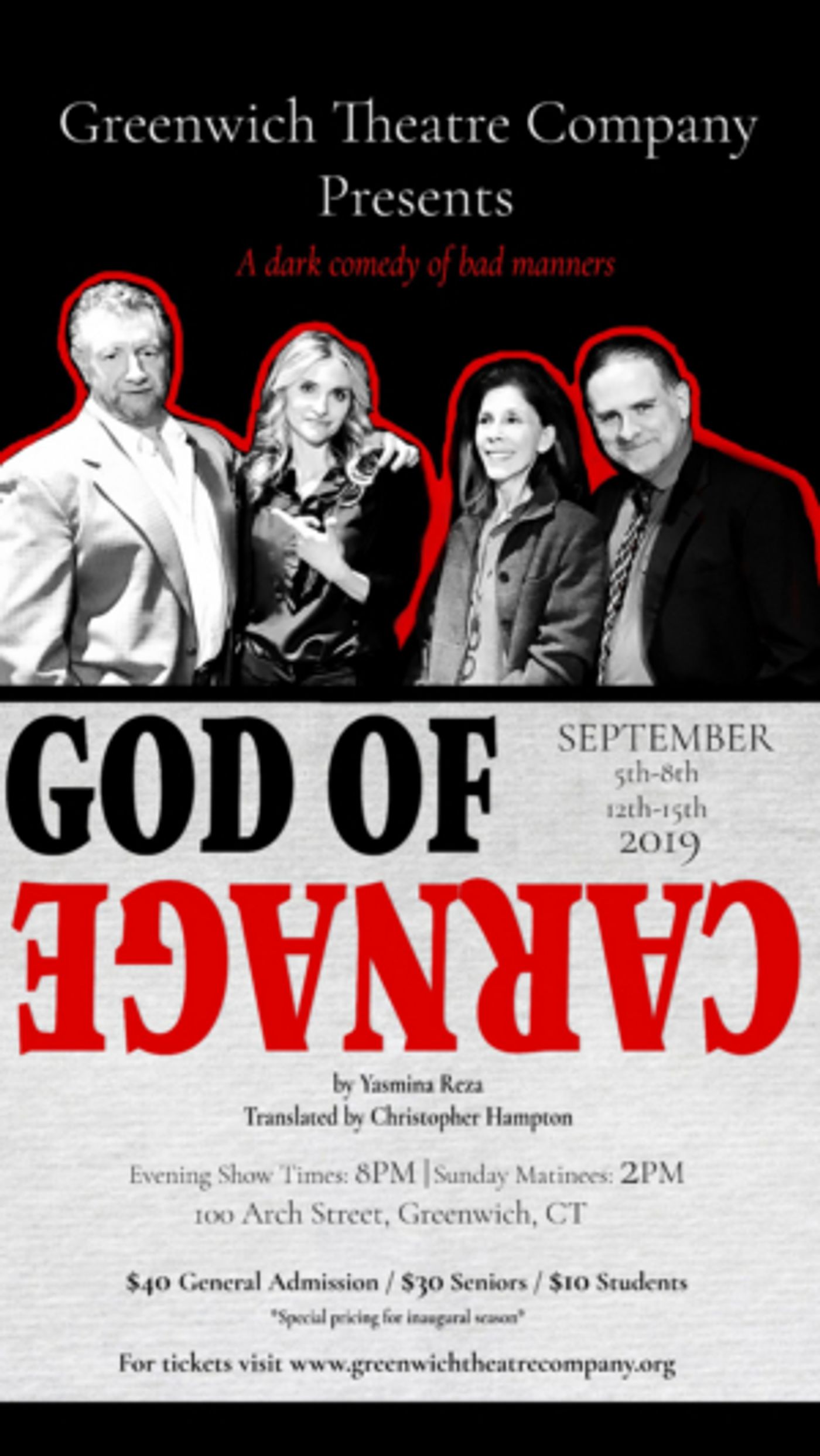 New Greenwich Theater Company Debuts With GOD OF CARNAGE  Image