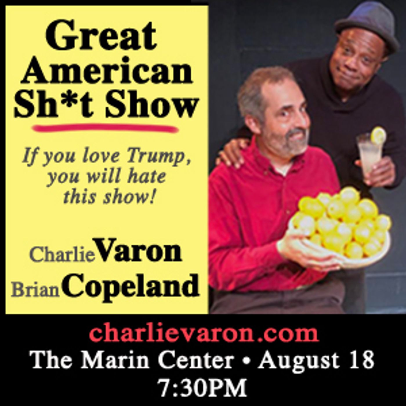 Brian Copeland and Charlie Varon Present THE GREAT AMERICAN SH*T SHOW  Image
