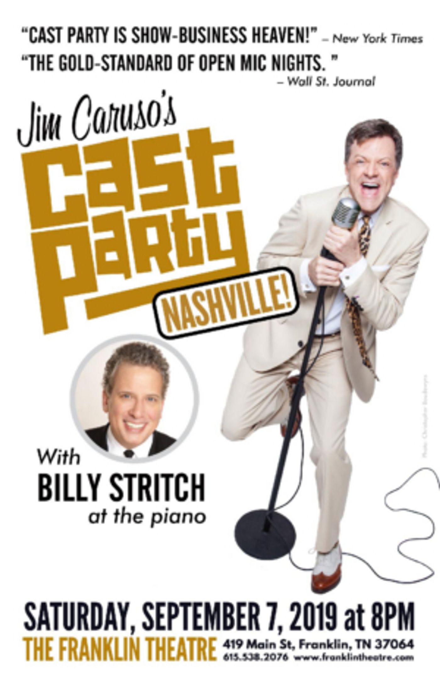 JIM CARUSO'S CAST PARTY to Make Nashville Debut  Image