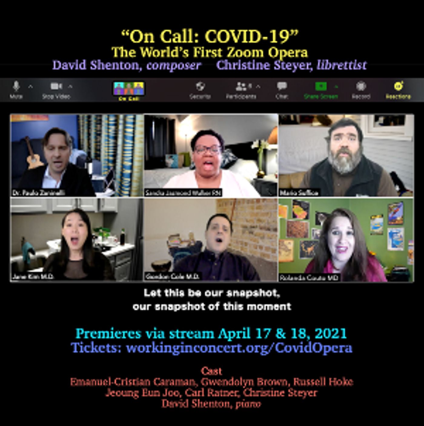 Working In Concert Premieres Virtual Full-Length Opera ON CALL  Image