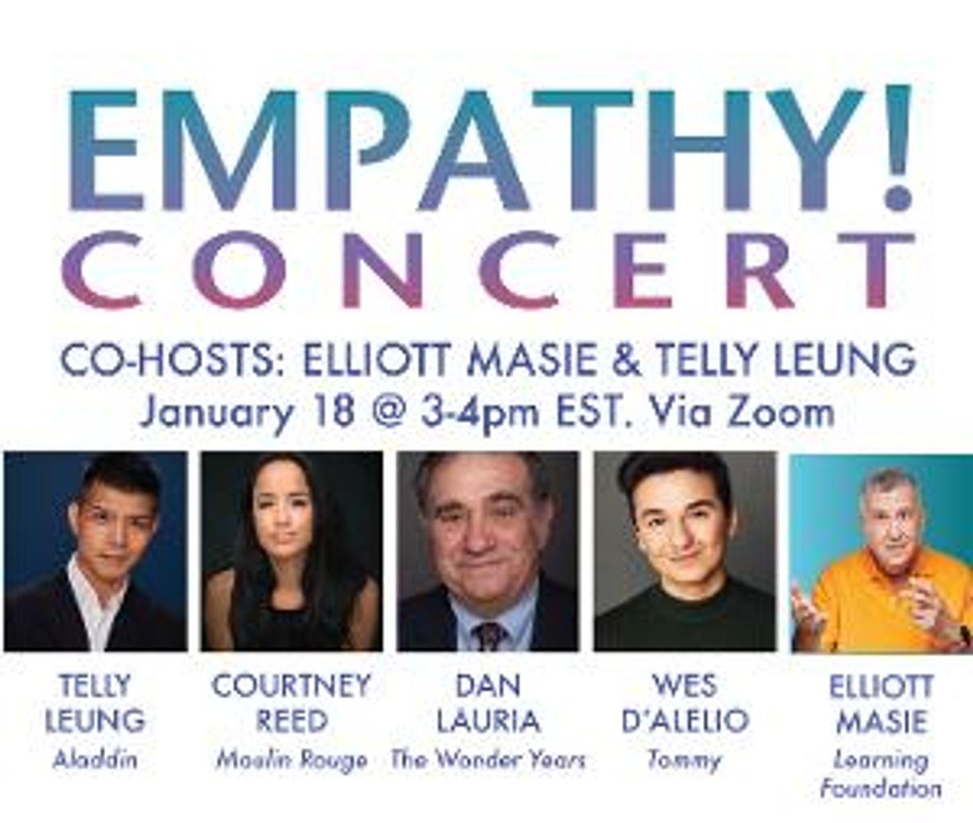 Dan Lauria, Courtney Reed, Telly Leung & More to Join EMPATHY! CONCERT  Image