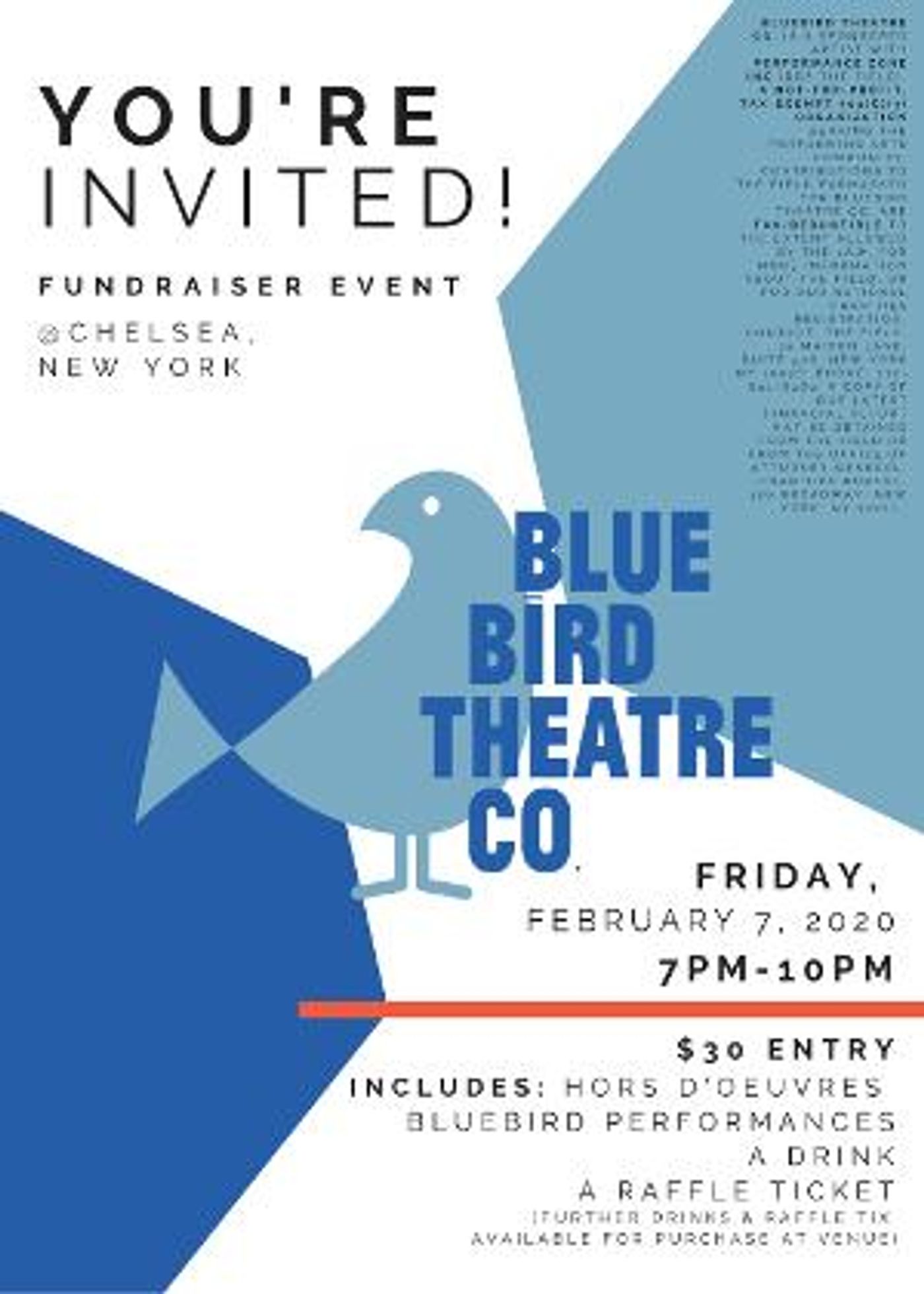 Bluebird Theatre Company Launches Its First Fundraiser  Image
