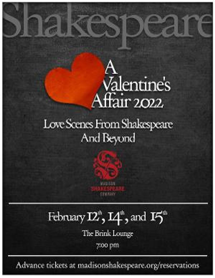 Madison Shakespeare Company Announces A VALENTINE'S AFFAIR 2022 Image