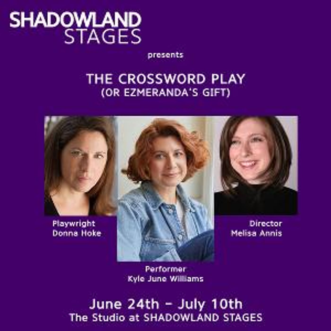 Kyle June Williams to Star in the World Premiere of THE CROSSWORD PLAY at Shadowland Stages  Image