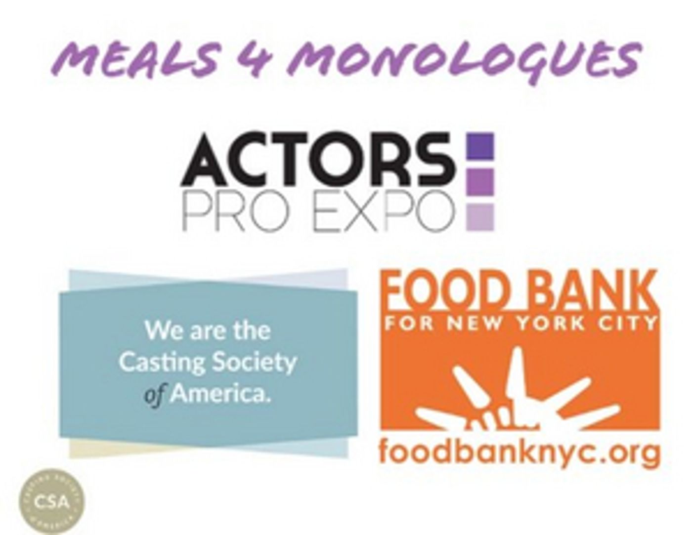 Perform For Casting Directors At MEALS 4 MONOLOGUES, October 26  Image