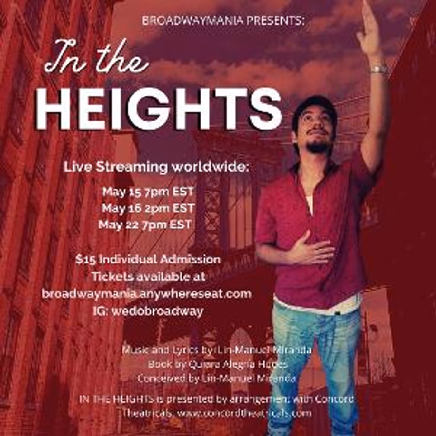 BroadwayMania presents IN THE HEIGHTS Virtual Production  Image