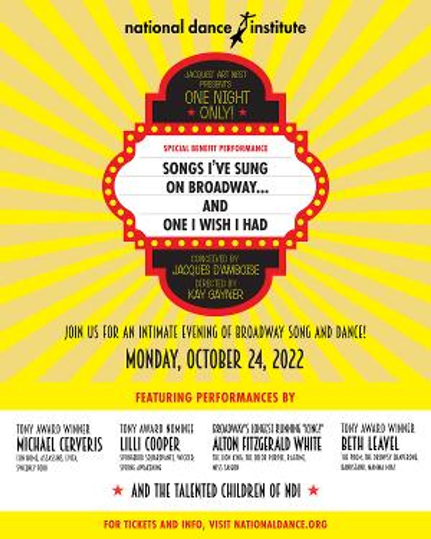 Michael Cerveris, Beth Leavel, And More Join National Dance Institute Fall Benefit  Image