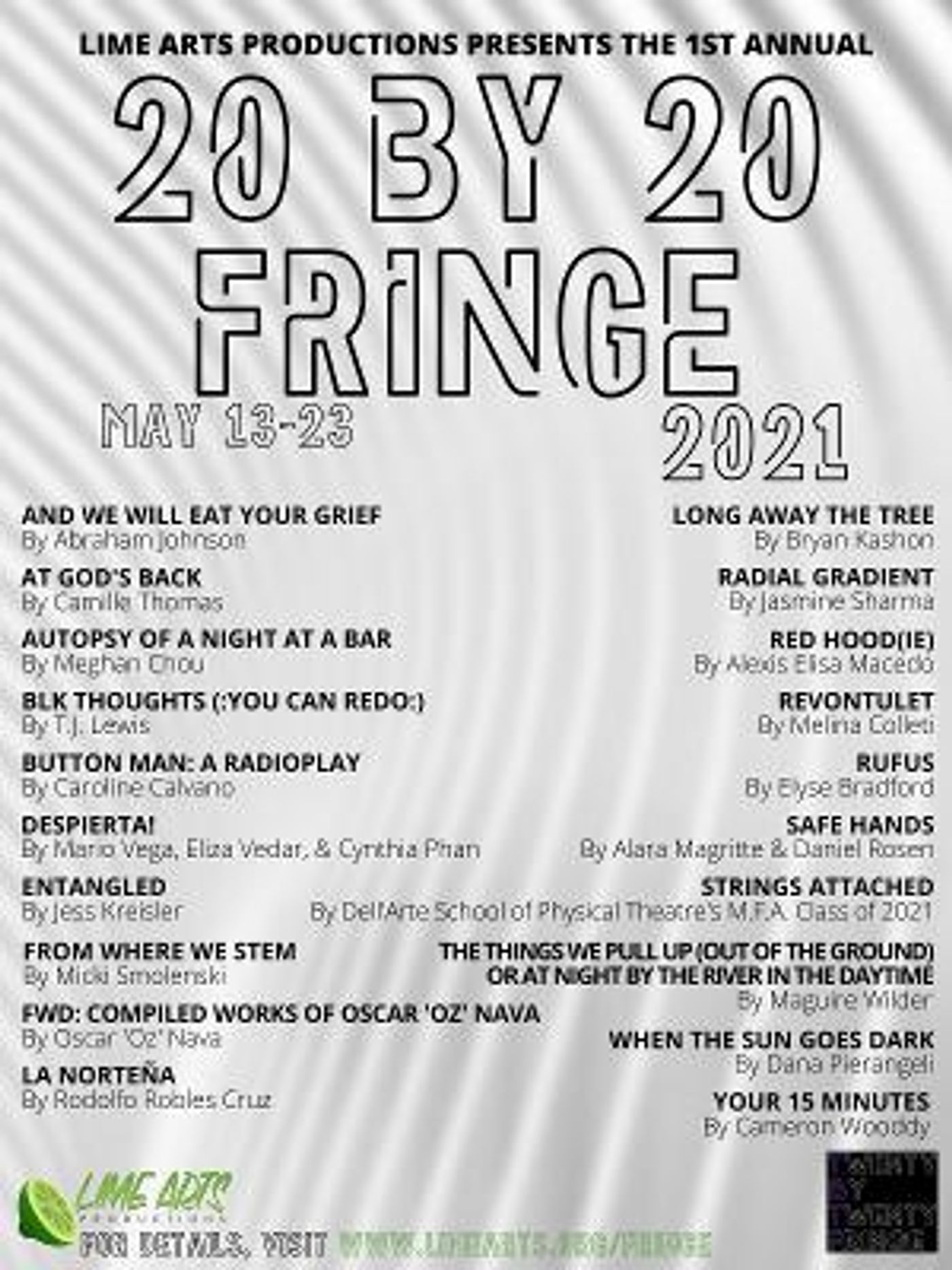 Lime Arts Productions Launches Pilot Program, Twenty-By-Twenty Fringe  Image