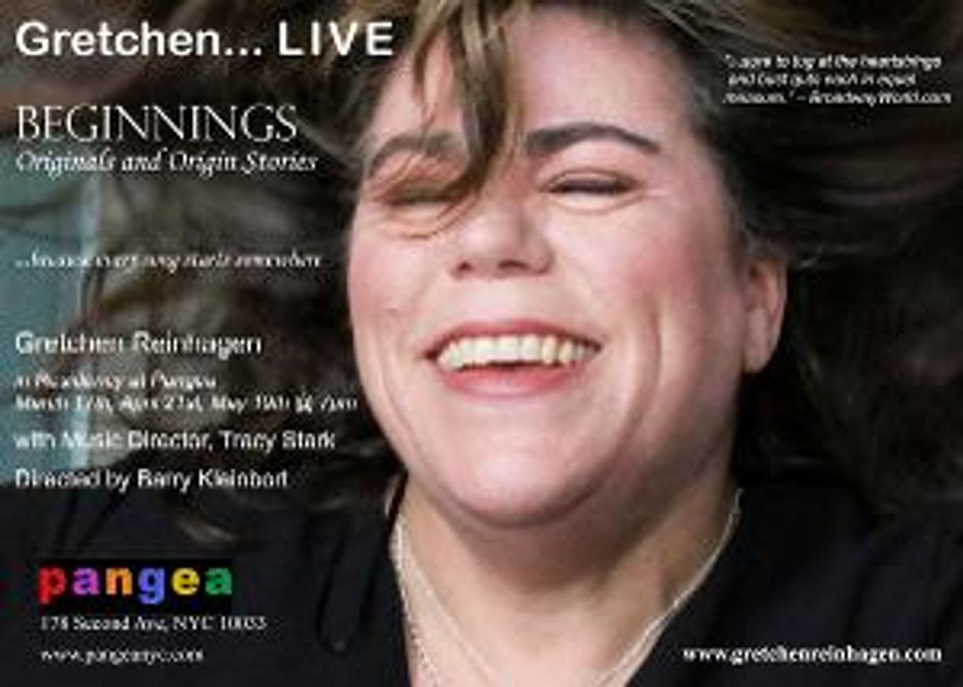 A Bistro Award, Three MAC Nominations And A Brand New Show At Pangea For Gretchen Reinhagen  Image