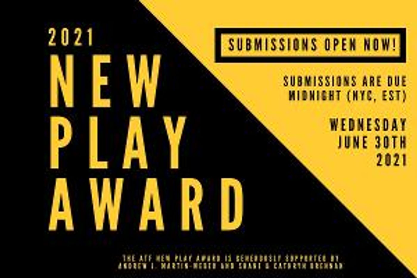 Australian Theatre Festival NYC Announces 2021 New Play Award  Image