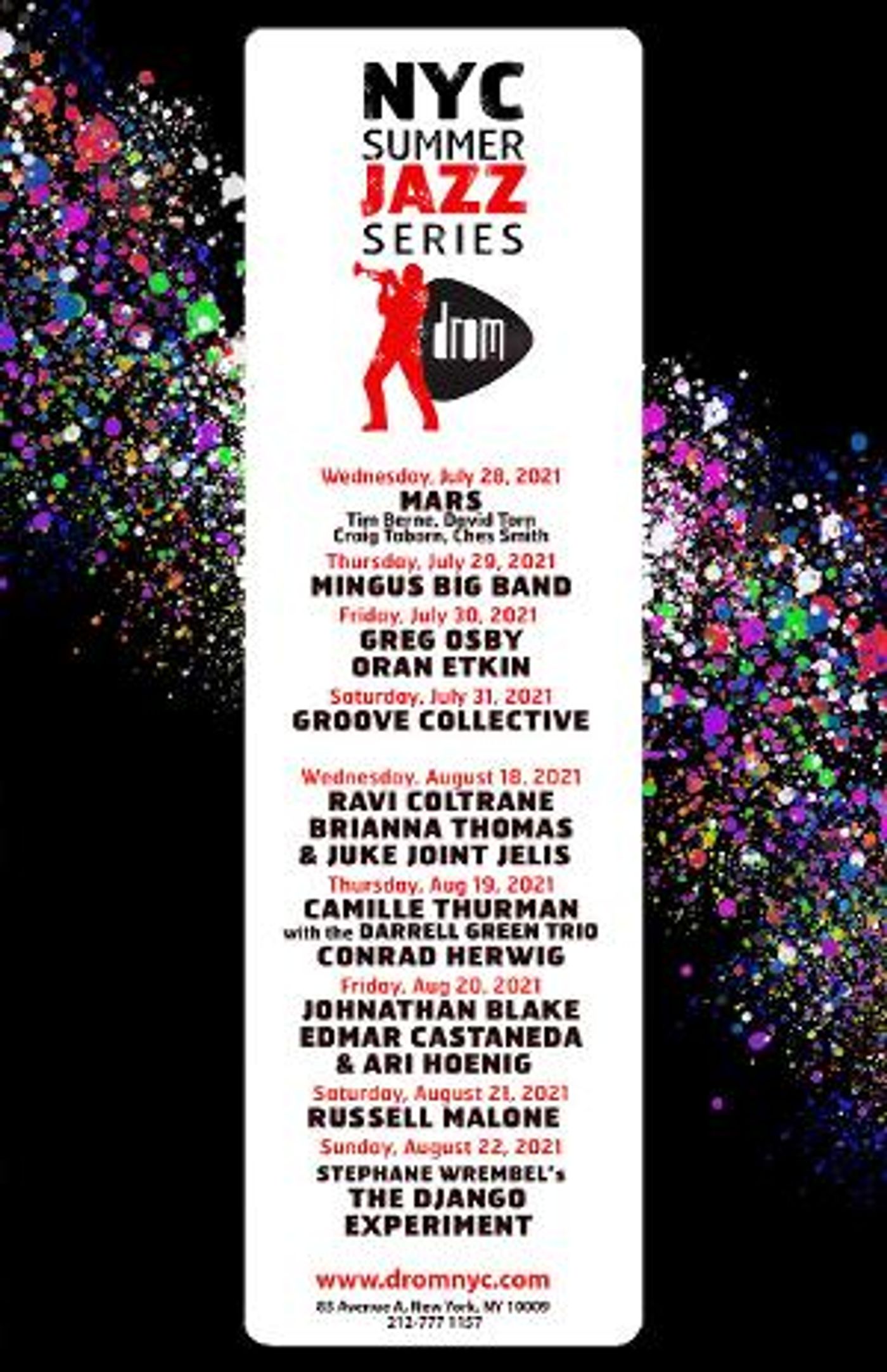 Drom Announces NYC Summer Jazz Series in July & August  Image