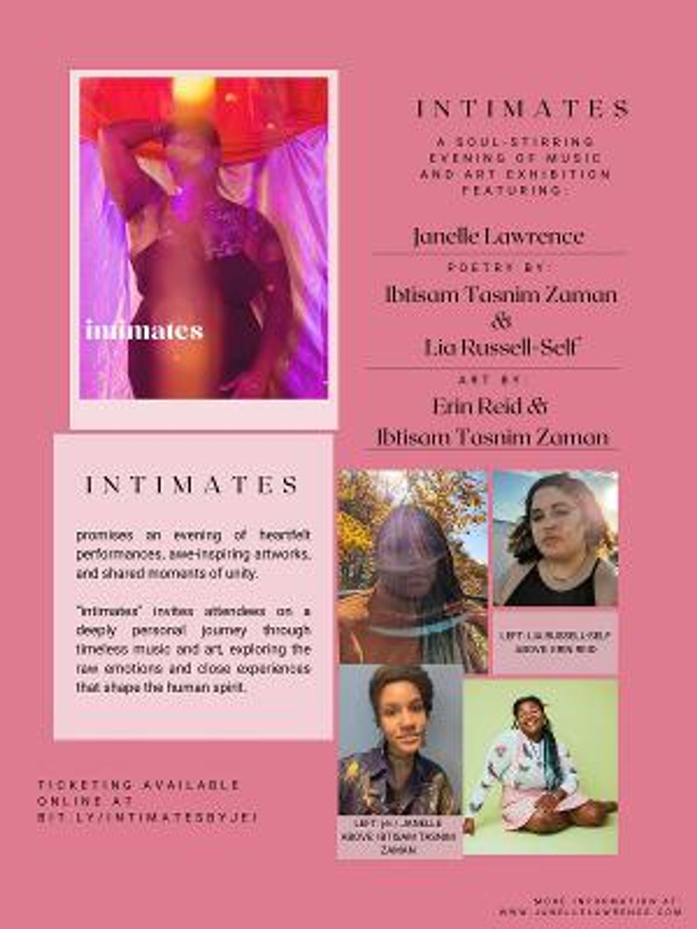 Janelle Lawrence Presents INTIMATES A Soul-Stirring Evening Of Music And Art Exhibition  Image