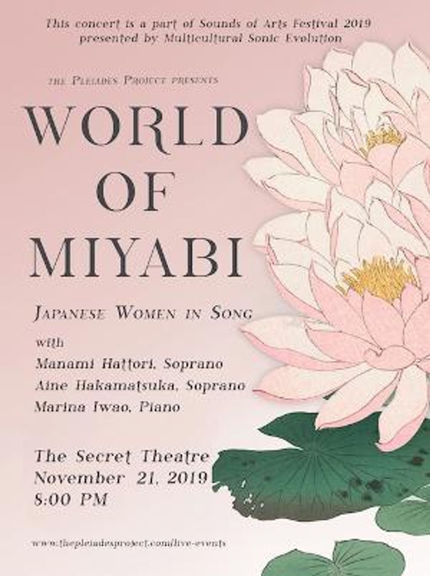 The Pleiades Project and Multi-Cultural Sonic Evolution To Present World of Miyabi: Japanese Woman in Song  Image