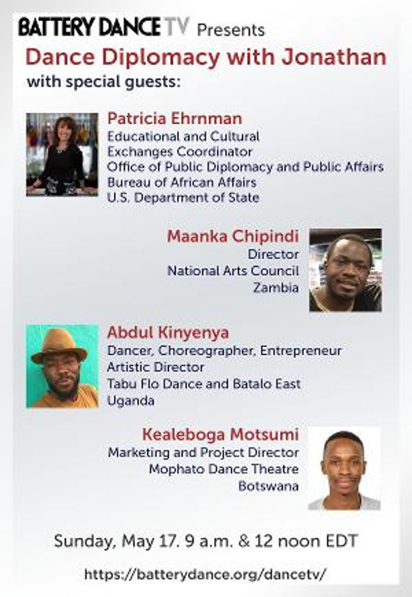 DANCE DIPLOMACY WITH JONATHAN Welcomes Patricia Ehrnman and More This Week  Image