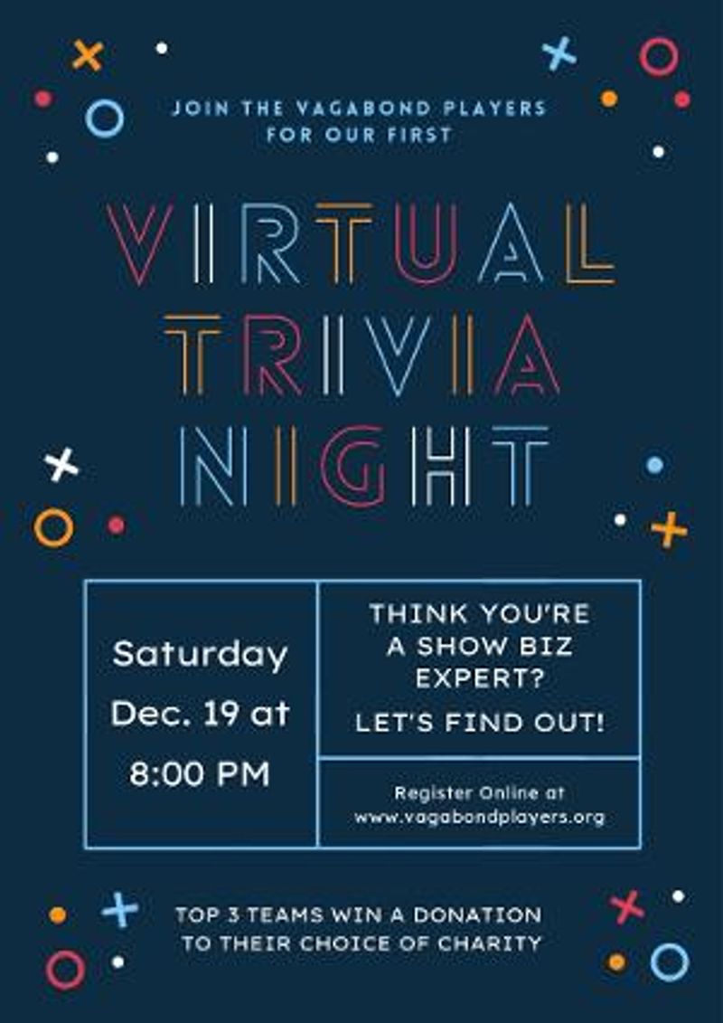Vagabond Players Hosts Show Biz Virtual Trivia Image
