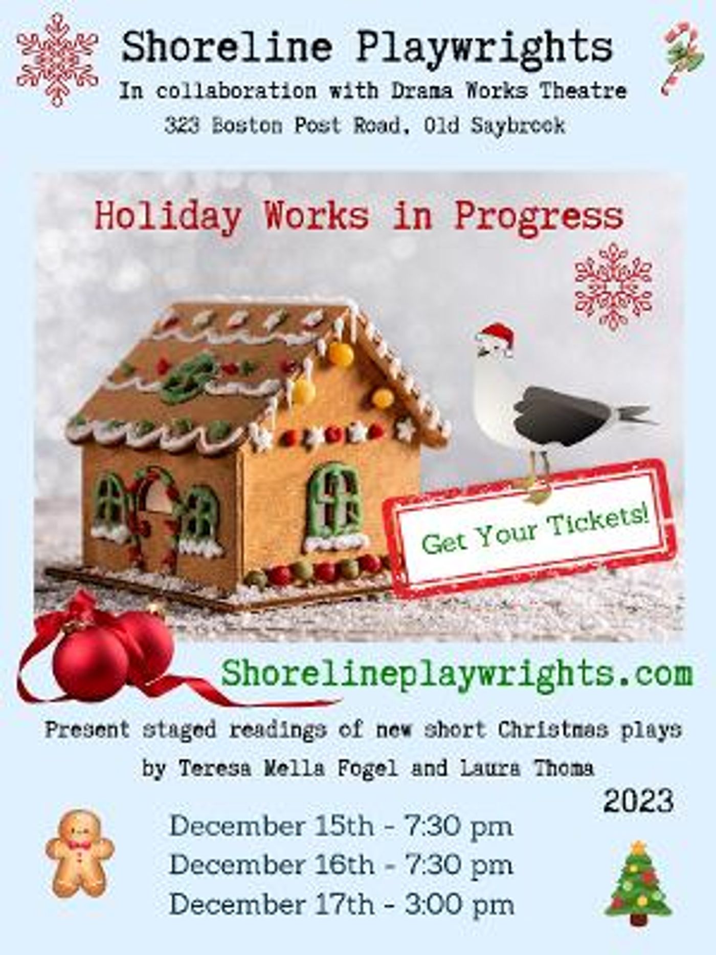 Shoreline Playwrights in Collaboration with Drama Works Theatre to Present HOLIDAY WORKS IN PROGRESS  Image