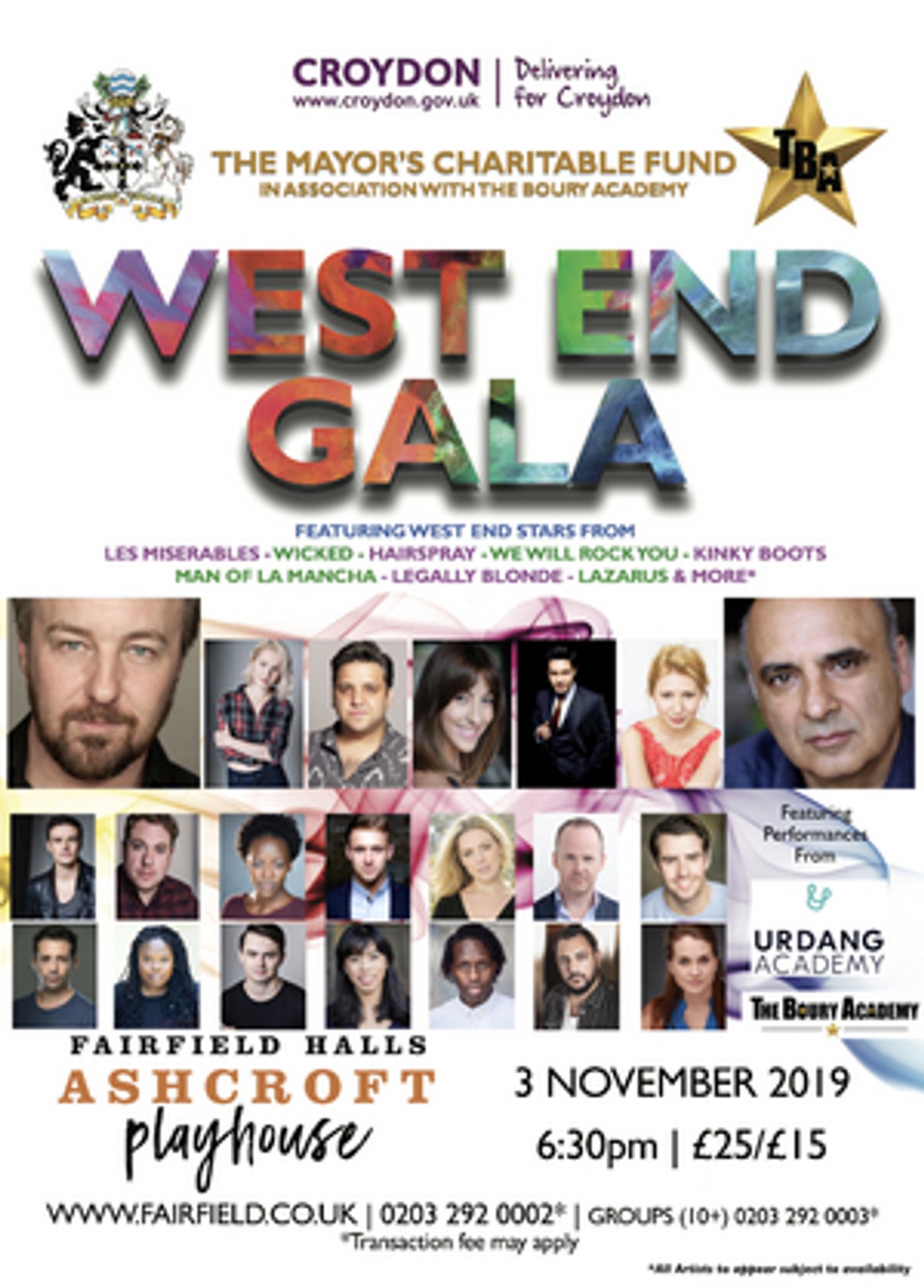 West End Stars Line Up To Support Mayor's Of Croydon's Chosen Charities  Image
